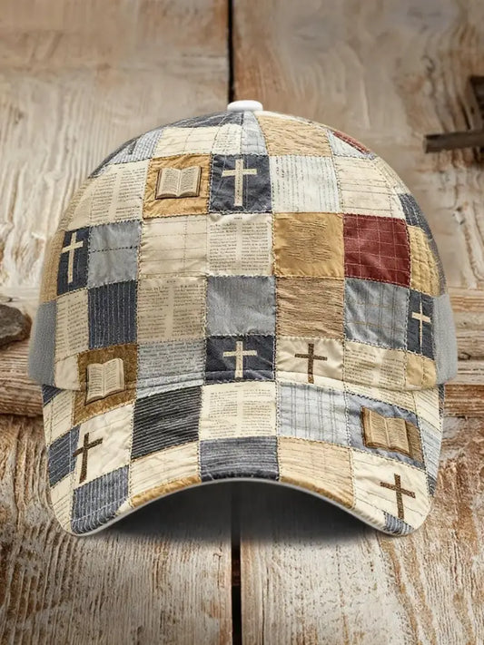 Unisex Patchwork of Faith Print Hat As picture / ONE