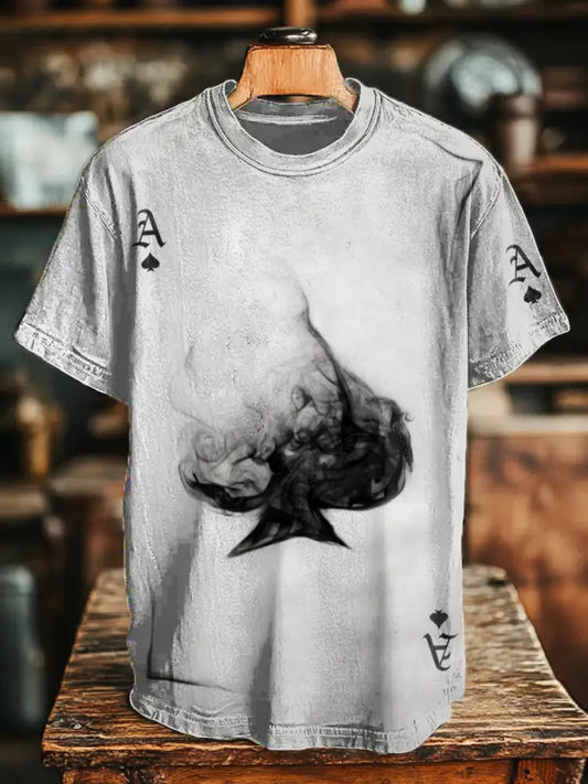 Unisex poker Ace of Spades T-shirts As picture / S