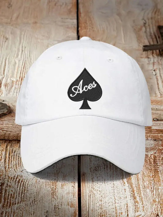 Unisex poker hats White / JM