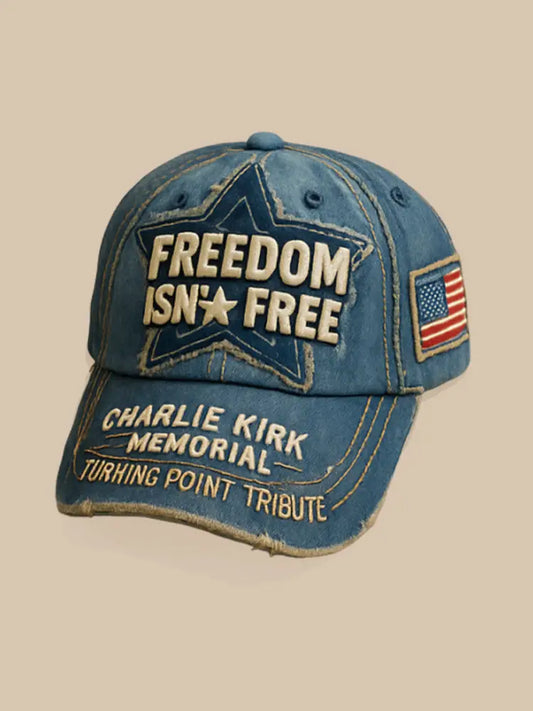 Unisex Praying Charlie Kirk Commemorative Print Hat A
