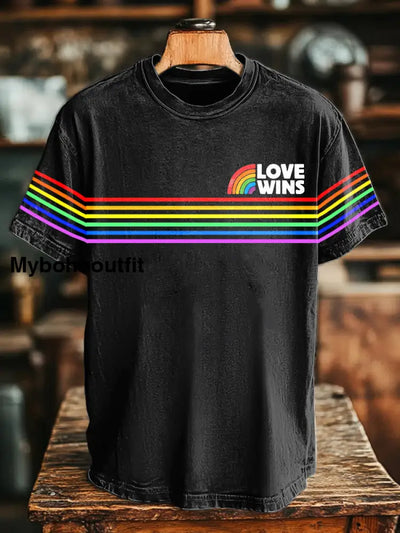 Unisex Pride Month love wins t-shirts Black / S
