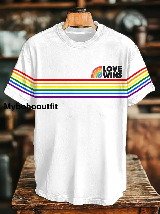 Unisex Pride Month love wins t-shirts White / S