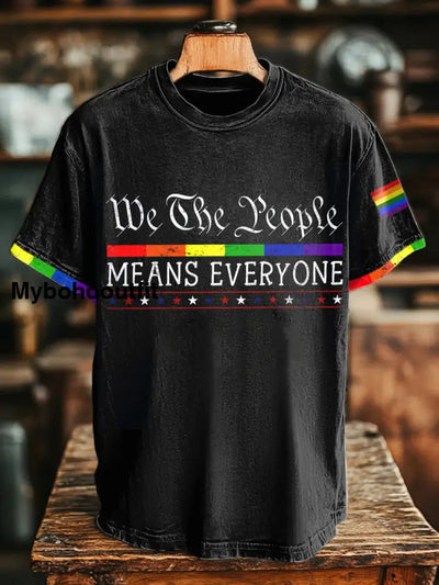 Unisex Pride Month we the people means everyone T-shirts Black / S