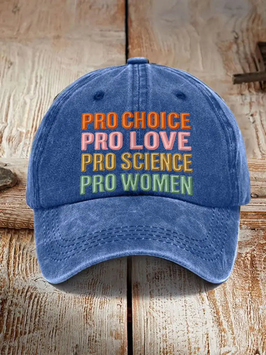 Unisex Pro Choice Print Hat Blue / ONE