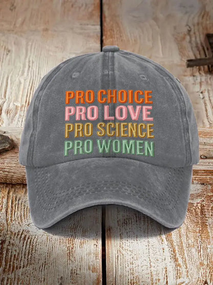 Unisex Pro Choice Print Hat Gray / ONE