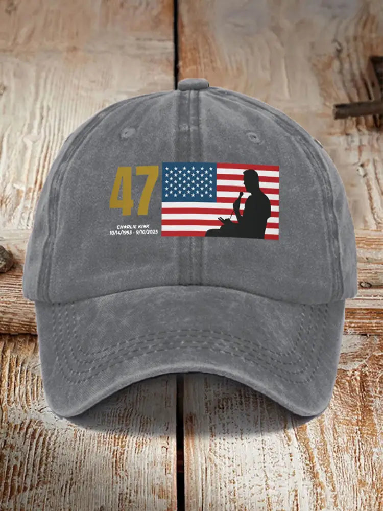 Unisex R.I.P Charlie Kirk Hat Gray / ONE