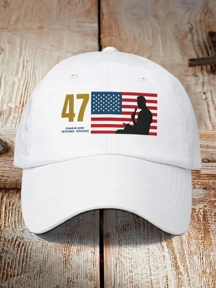 Unisex R.I.P Charlie Kirk Hat White / ONE