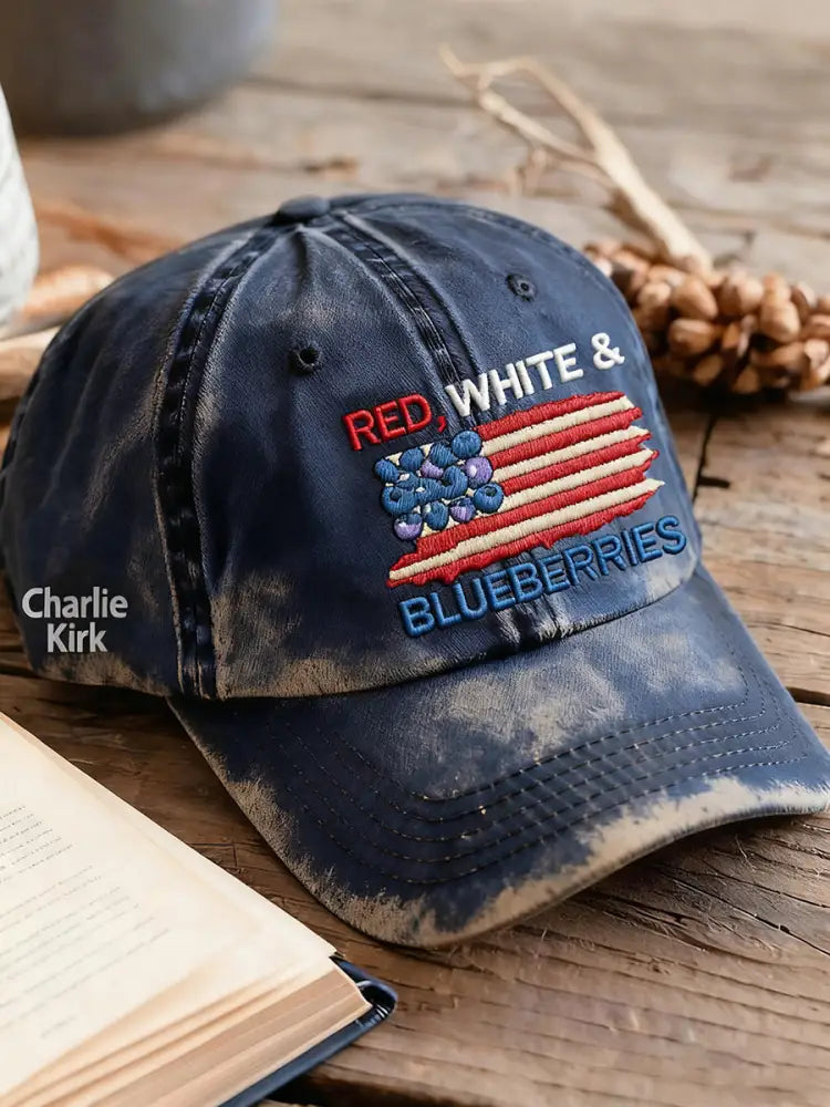 Unisex ’Red White & Blueberries’ hat Navy Blue / S