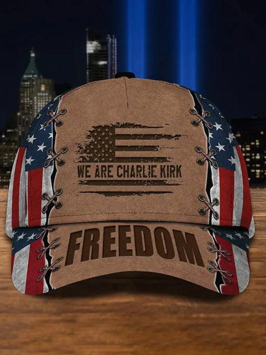 Unisex Resort Charlie Kirk Freedom Print Hat As picture / ONE