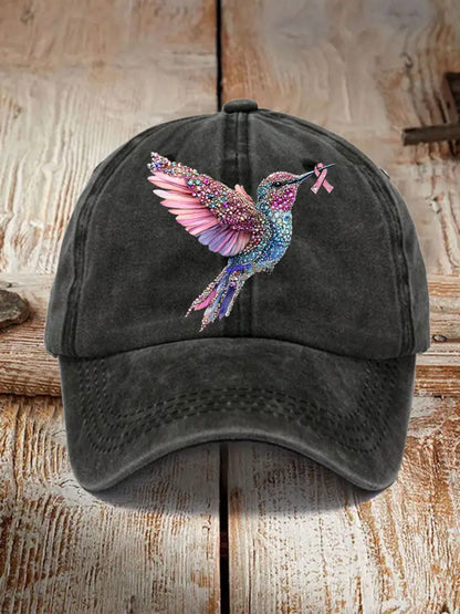 Unisex Resort Hawaiian Design Print Hat Black / ONE