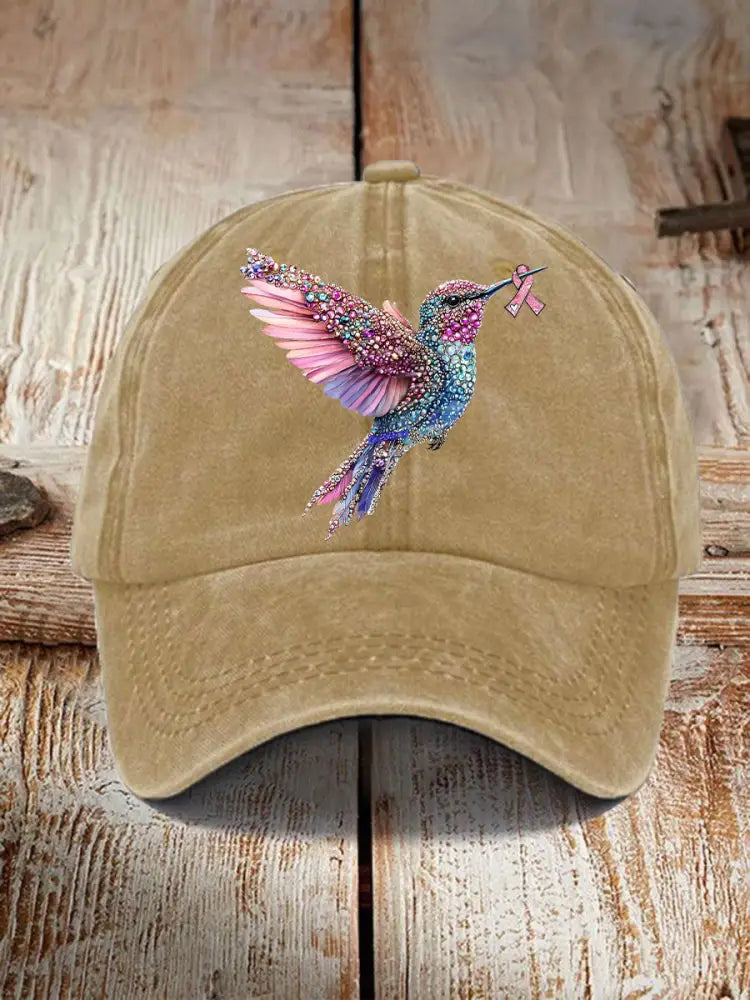 Unisex Resort Hawaiian Design Print Hat Khaki / ONE