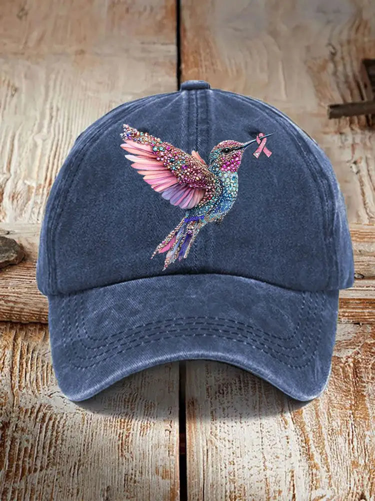 Unisex Resort Hawaiian Design Print Hat Navy Blue / ONE