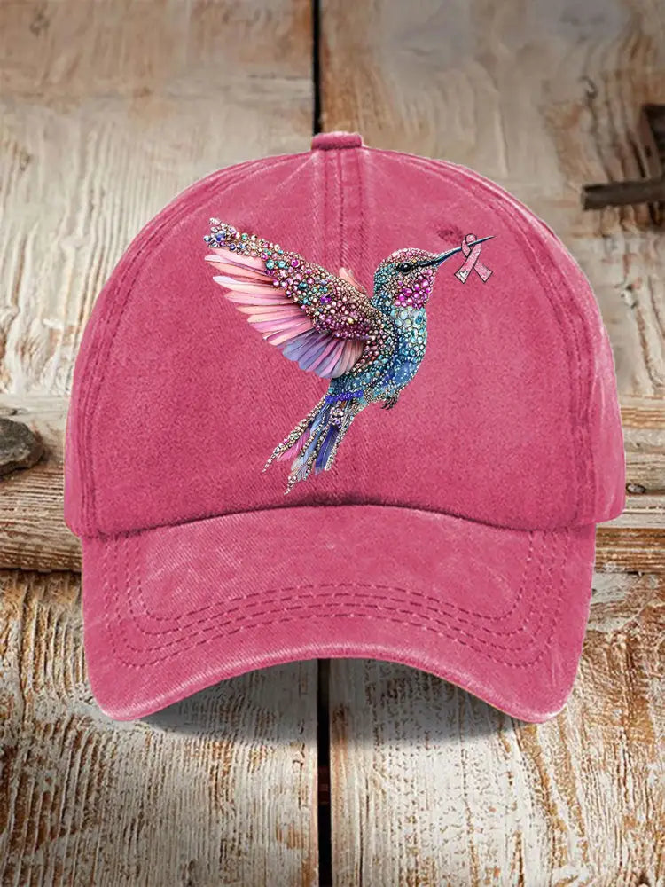 Unisex Resort Hawaiian Design Print Hat Rose Red / ONE
