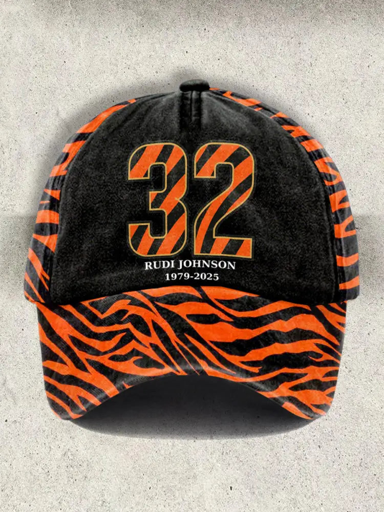 Unisex Resort Rudi Johnson Tribute Memorial Football Cap As picture / ONE