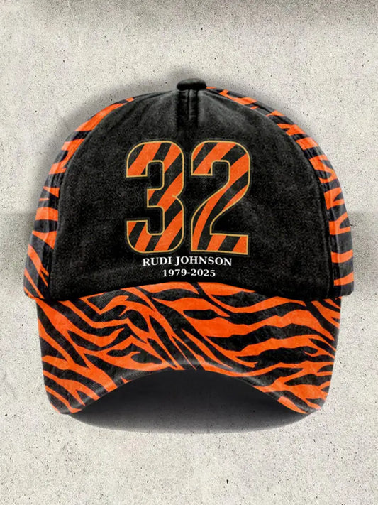Unisex Resort Rudi Johnson Tribute Memorial Football Cap As picture / ONE
