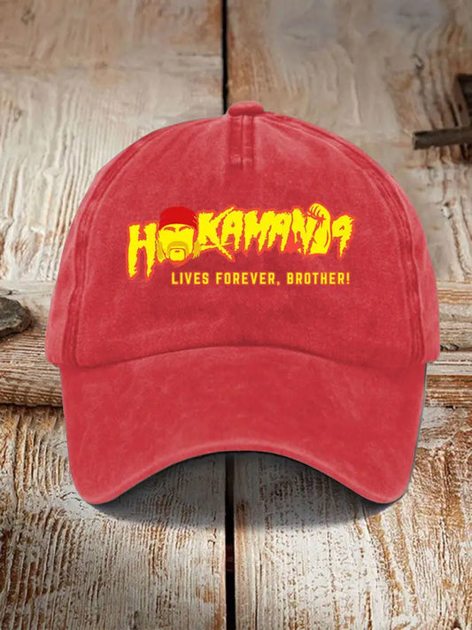 Unisex Rip BrotherPrint Hat Red / JM