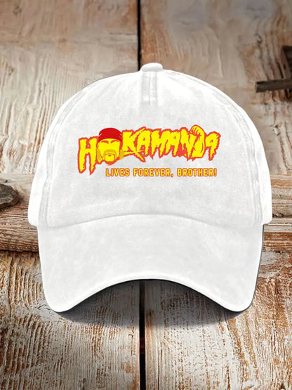Unisex Rip BrotherPrint Hat White / JM