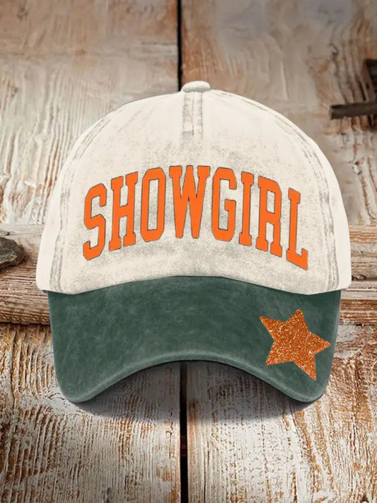Unisex Showgirl Design Cap Dark Green / ONE