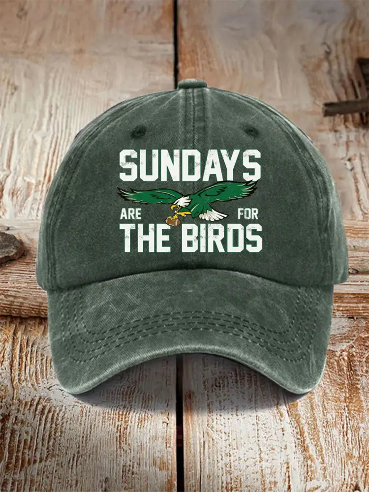 Unisex Sundays Are For The Birds Football Fans Lovers Gameday Hat Dark Green / ONE