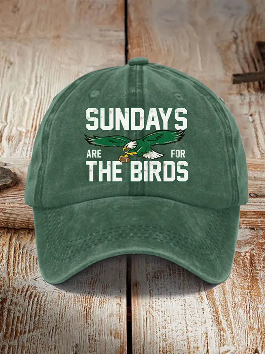 Unisex Sundays Are For The Birds Football Fans Lovers Gameday Hat Green / ONE
