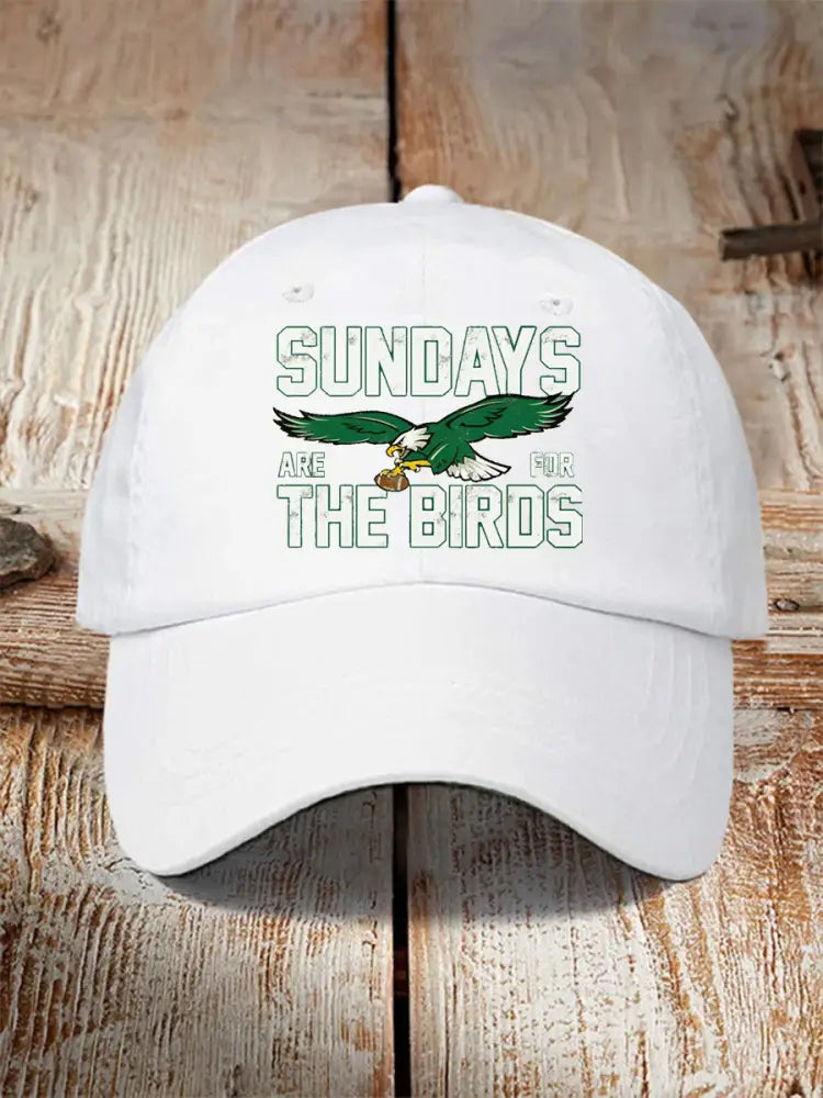 Unisex Sundays Are For The Birds Football Fans Lovers Gameday Hat White / ONE