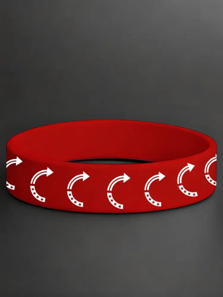 Unisex This Is Turning Point Charlie Kirk Printed Braided Cord Bracelet Wristlet Red / ONE