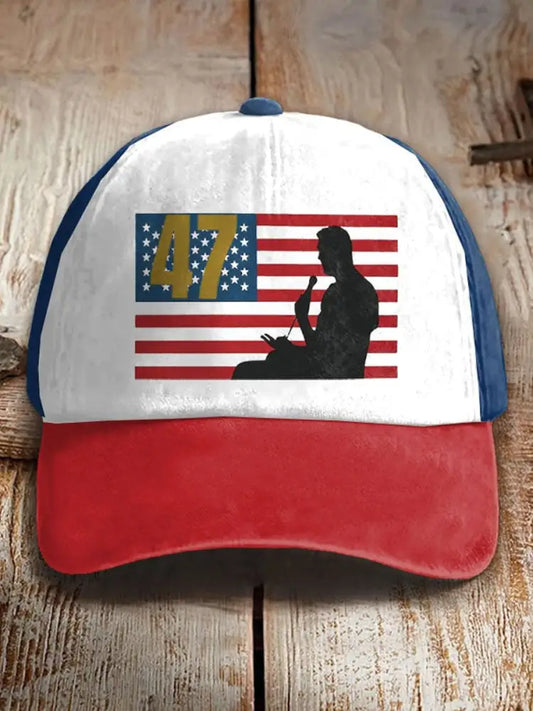 Unisex Turning Point USA Flag Print Hat As picture / ONE