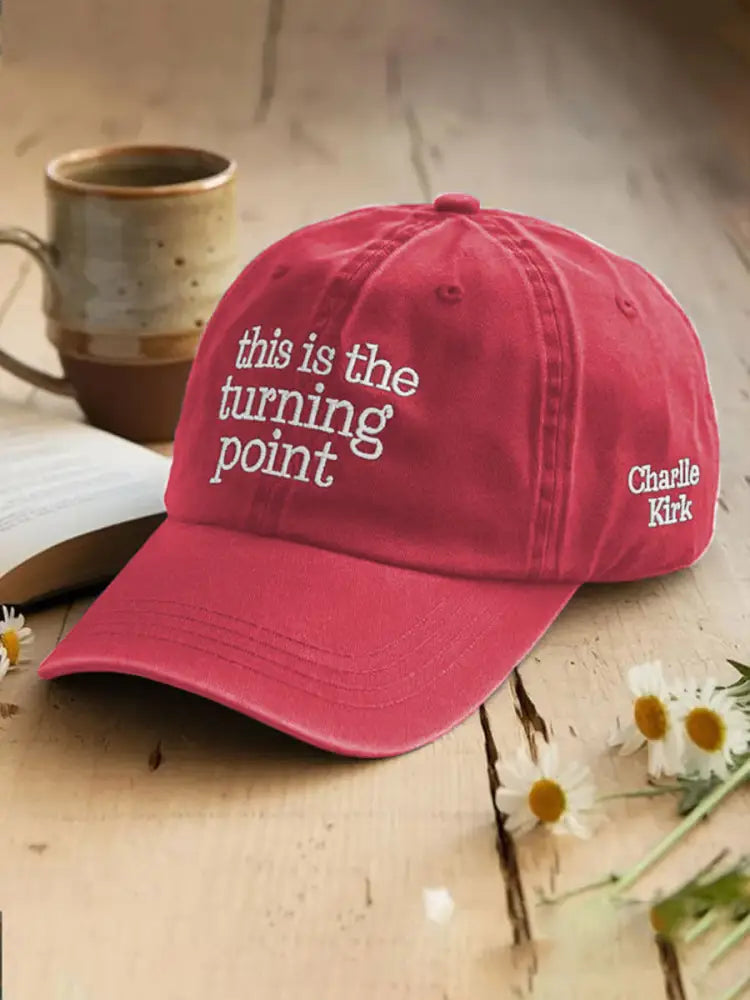 Unisex Turning Point USA Flag Print Hat Red / ONE