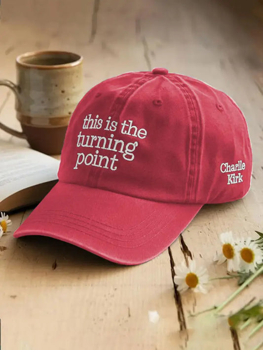 Unisex Turning Point USA Flag Print Hat Red / ONE