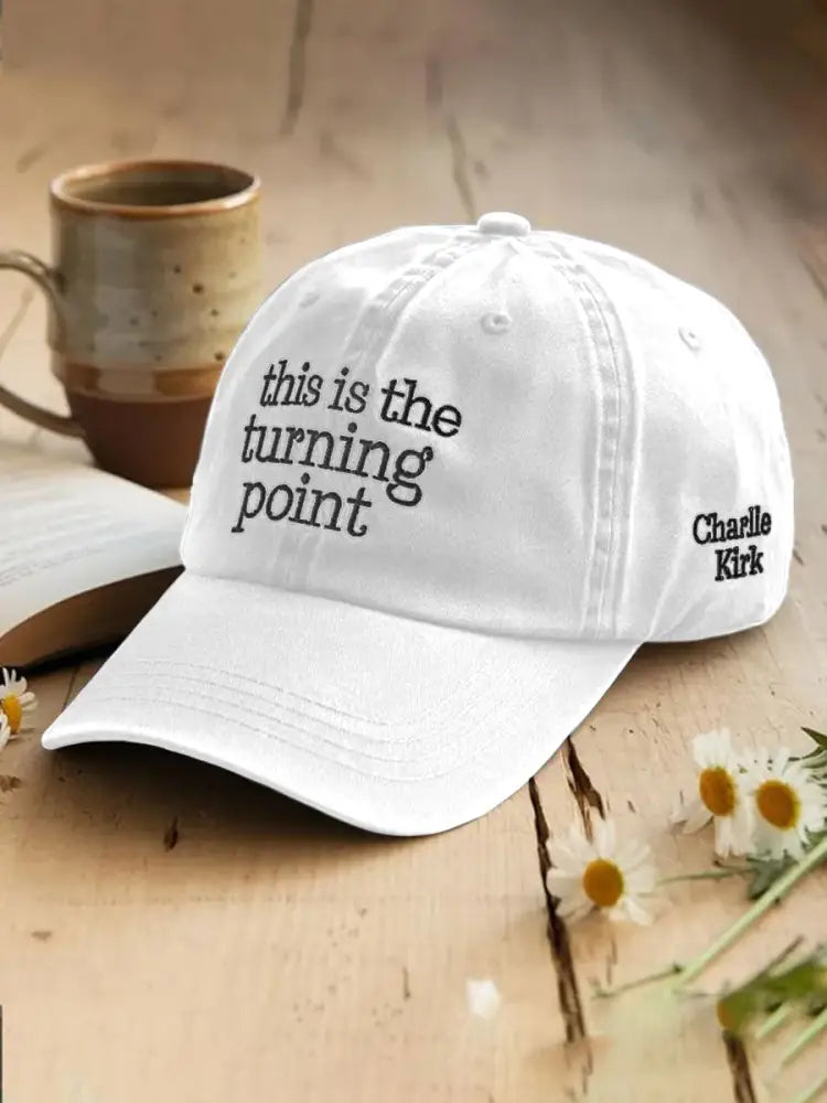 Unisex Turning Point USA Flag Print Hat White / ONE