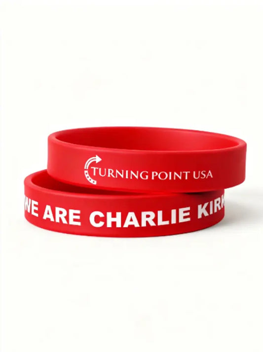 Unisex Turning Point USA Limited Edition ’We Are Charlie Kirk’ Wristband Red / ONE