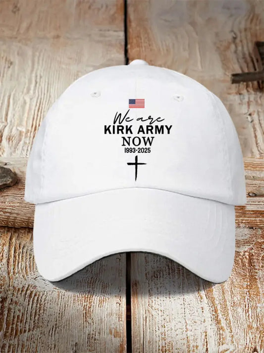 Unisex We Are All Kirk Army Now! R.I.P Charlie Kirk Hat White / ONE