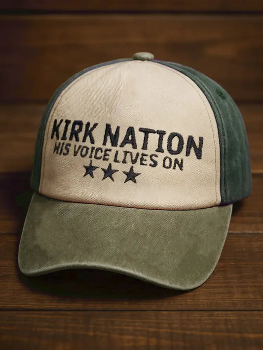 UnisexCharlie Kirk Design Print Hat Green / ONE