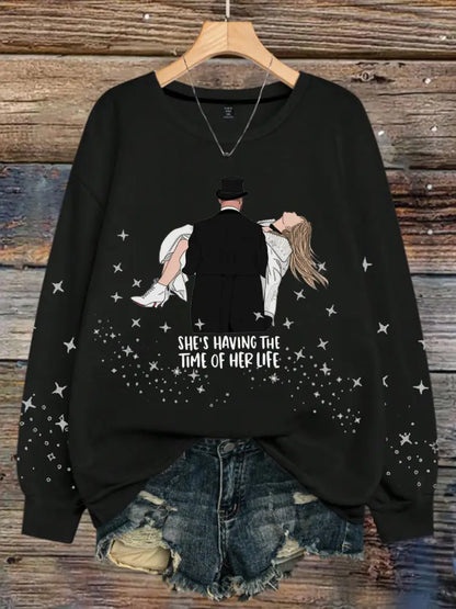 Women’s 8789 Diva Engaged Era Printed Sweatshirt Black / S