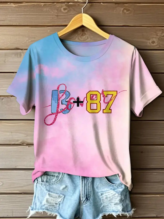 Women’s 8789 Diva Engaged Era Printed T shirt As picture / S