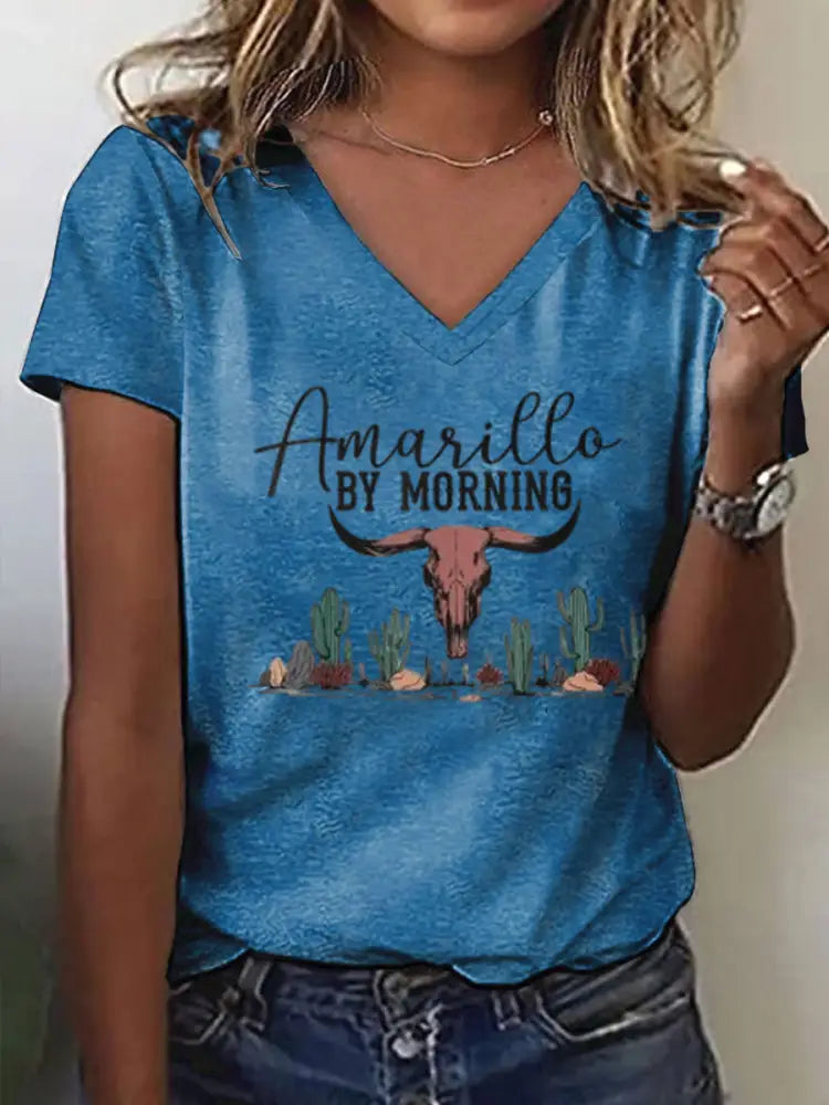 Women’s Amarillo By Morning short-sleeved T-shirt Blue / S