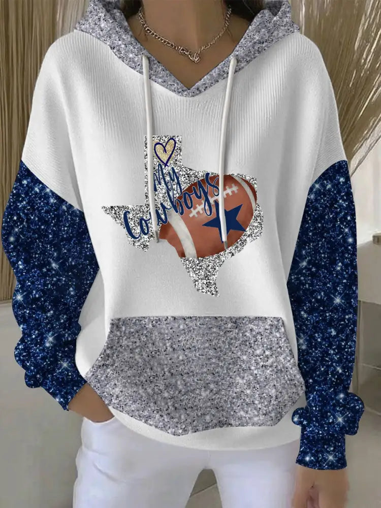 Women’s American football hooded sweatshirt White / S