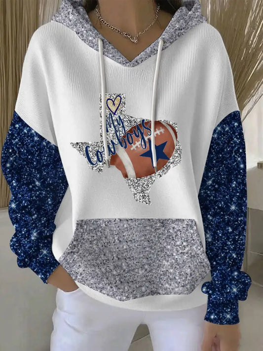 Women’s American football hooded sweatshirt White / S
