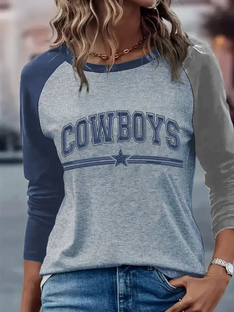 Women’s American Football Long Sleeve T Shirt Light Blue / S