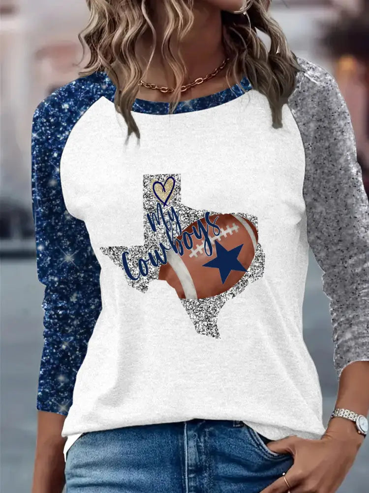 Women’s American Football Long Sleeve T Shirt White / S