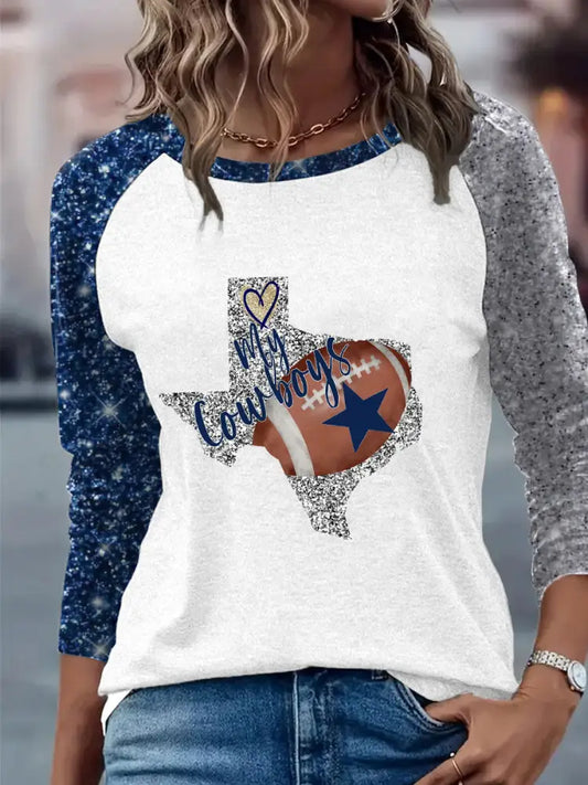 Women’s American Football Long Sleeve T Shirt White / S