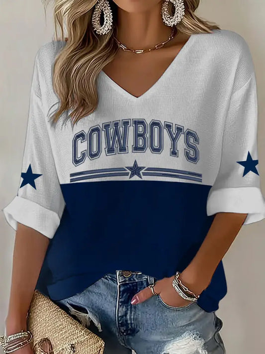 Women’s American football V neck top As picture / S