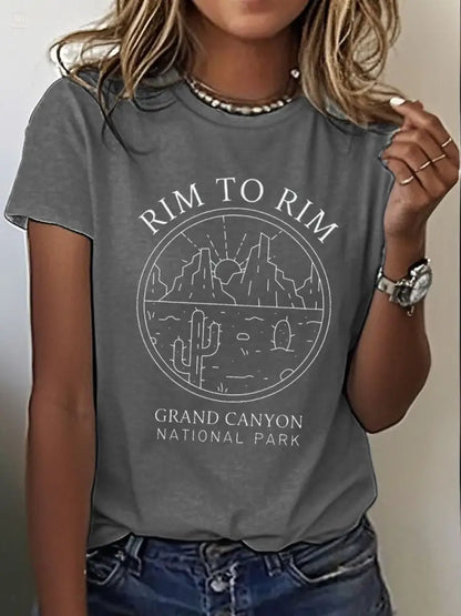 Women’s Arizona Hike Short-Sleeved Printed T-shirt Gray / S