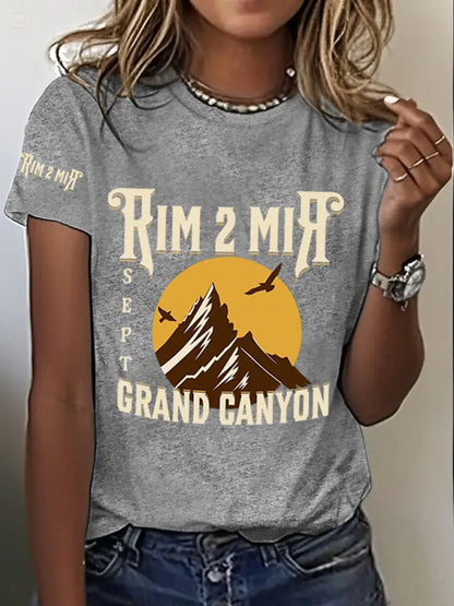 Women’s Arizona Hike Short-Sleeved Printed T-shirt Light Gray / S