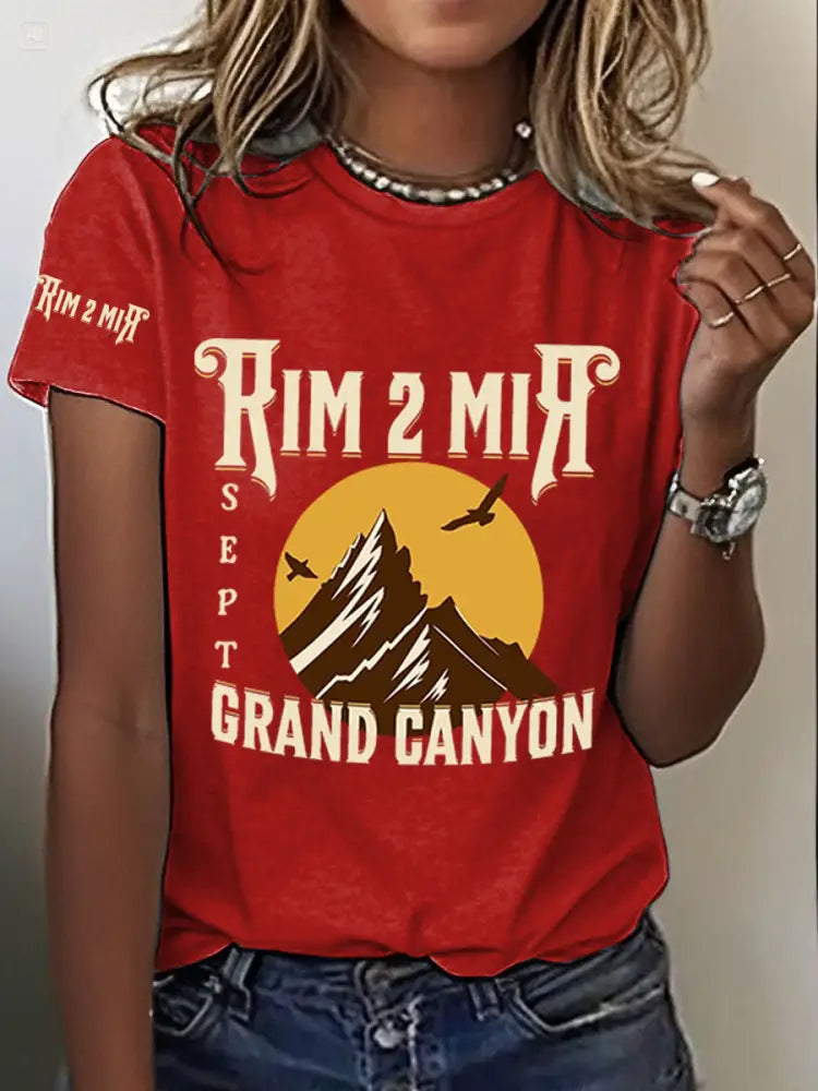 Women’s Arizona Hike Short-Sleeved Printed T-shirt Red / S