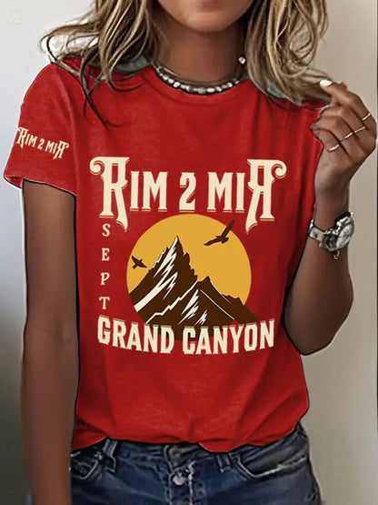 Women’s Arizona Hike Short-Sleeved Printed T-shirt Red / S