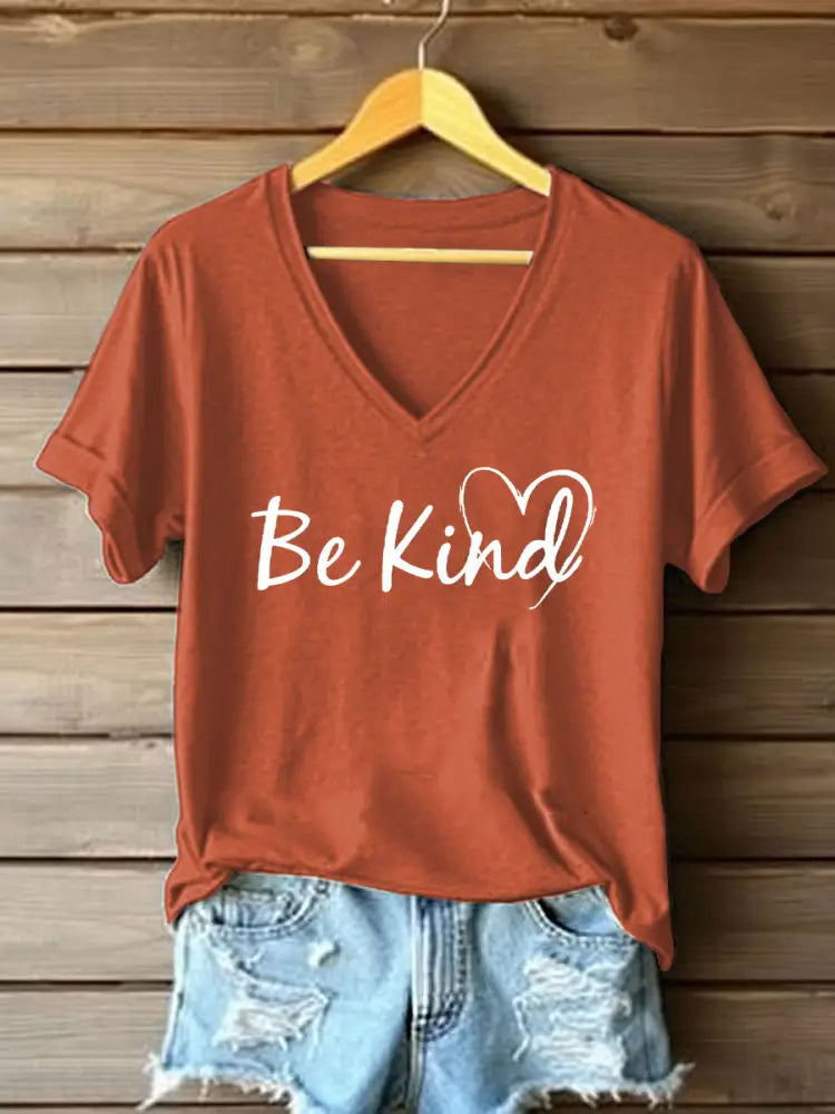 Women’s Be Kind Every Child Matters Print T-shirt Pumpkin Orange / S