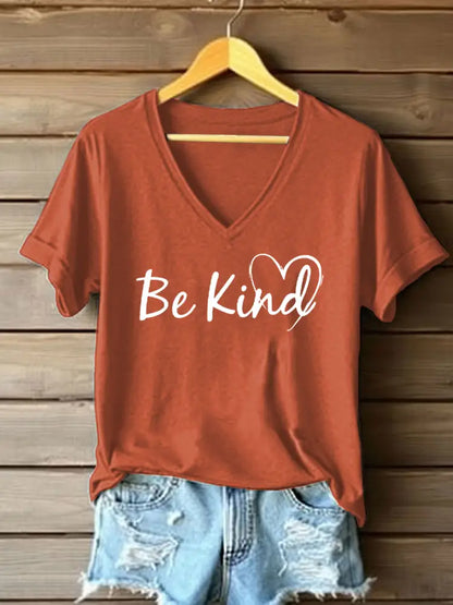 Women’s Be Kind Every Child Matters Print T-shirt Pumpkin Orange / S