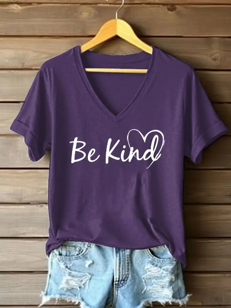 Women’s Be Kind Every Child Matters Print T-shirt Purple / S