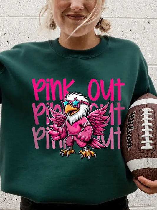 Women’s Breast Cancer Awareness Month Football Fans Sweatshirt Dark Green / S